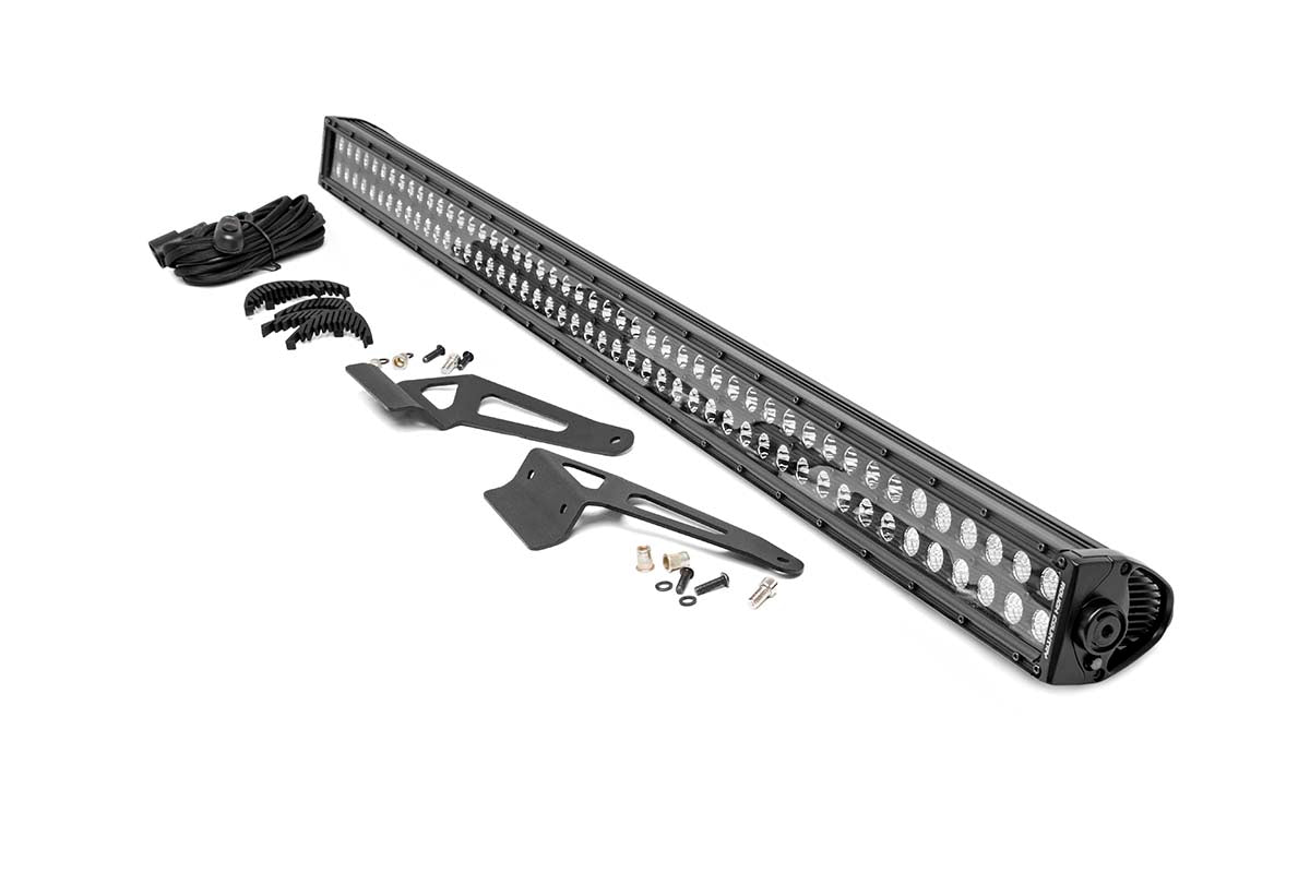 LED Light Windshield 50 Inch Black Dual Row Can-Am Defender HD 5/HD 8/HD 9/HD 10 Rough Country
