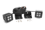LED Light Cab Mount 2 Inch Black Pair Flood Can-Am Defender HD 5/HD 8/HD 9/HD 10 Rough Country