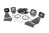 LED Light Kit Fog Mount 2 Inch Black Pair Spot Nissan Frontier (05-20) Rough Country