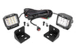 LED Light Rear Cab Mount 3 Inch Chrome Pair Wide Angle Can-Am Defender HD 5/HD 8/HD 9/HD 10 Rough Country