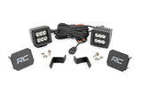 LED Light Kit Ditch Mount 2 Inch Black Pair Spot Ford F-150 (15-26)/F-150 Lightning (22-26) Rough Country