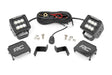 LED Light Kit Ditch Mount 2 Inch Black Pair Flood Ford F-150 (15-26)/F-150 Lightning (22-26) Rough Country