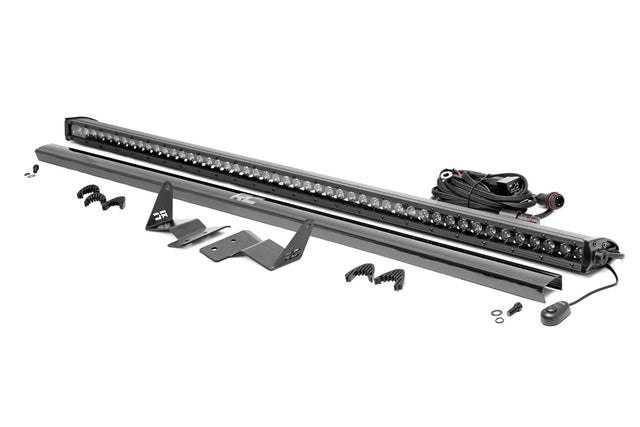 LED Light Kit Upper Windshield 50 Inch Black Single Row Ford Bronco (21-25) Rough Country