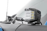 LED Light Kit Ditch Mount 2 Inch Black Pair Flood Pattern Ford Bronco (21-25) Rough Country