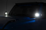 LED Light Kit Ditch Mount 2 Inch Black Pair Spot Pattern Ford Bronco (21-25) Rough Country