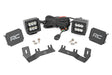 LED Ditch Light Kit 2in Black Pair Spot Silverado/Sierra 1500 (14-18 & Classic) Rough Country