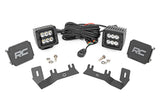 LED Ditch Light Kit 2in Black Pair Spot Silverado/Sierra 1500 (14-18 & Classic) Rough Country