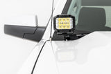 LED Ditch Light Kit 2in Black Pair Spot Silverado/Sierra 1500 (14-18 & Classic) Rough Country