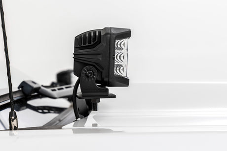 LED Ditch Light Kit 2in Black Pair Flood Silverado/Sierra 1500 (14-18 & Classic) Rough Country