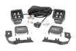 LED Ditch Light Kit 2in Black Pair White DRL Silverado/Sierra 1500 (14-18 & Classic) Rough Country