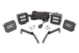 LED Light Kit Ditch Mount 2 Inch Black Pair Spot Chevy 1500 & Silverado/Sierra 2500HD/3500HD (07-14) Rough Country