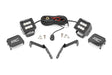 LED Light Kit Ditch Mount 2 Inch Black Pair Flood Chevy 1500 & Silverado/Sierra 2500HD/3500HD (07-14) Rough Country