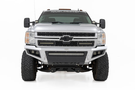 LED Light Ditch Mount 2 Inch Black Pair White DRL Chevy 1500 (2007-2013) Rough Country