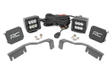 LED Light Kit Ditch Mount 2 Inch Black Pair Spot Nissan Frontier (22-26) Rough Country