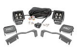 LED Light Kit Ditch Mount 2 Inch Black Pair Amber DRL Nissan Frontier (22-26) Rough Country
