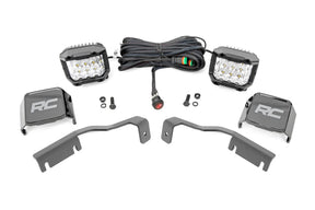 LED Light Kit Ditch Mount 3 Inch OSRAM Wide Nissan Frontier (22-26) Rough Country