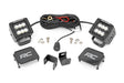LED Light Kit Ditch Mount 2 Inch Black Pair Flood Toyota Tundra (22-26) Rough Country