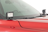 LED Light Kit Ditch Mount 2 Inch Black Pair White DRL Toyota Tundra (22-26) Rough Country