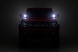 LED Light Kit Ditch Mount 3.5 Inch Black Round Pair Amber DRL Ford Bronco (21-25) Rough Country