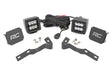 LED Light Kit Ditch Mount 2 Inch Black Pair Spot Toyota Tacoma (16-23) Rough Country