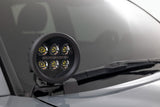 LED Light Kit Ditch Mount 2 Inch Black Pair White DRL Toyota Tacoma (16-23) Rough Country