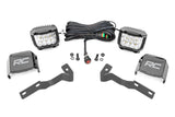 LED Light Kit Ditch Mount 3 Inch OSRAM Wide Toyota Tacoma 2WD/4WD (16-23) Rough Country