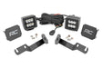 LED Light Kit Ditch Mount 2 Inch Black Pair Spot Toyota Tacoma (05-15) Rough Country