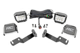 LED Light Kit Ditch Mount 3 Inch OSRAM Wide Toyota Tacoma 2WD/4WD (05-15) Rough Country
