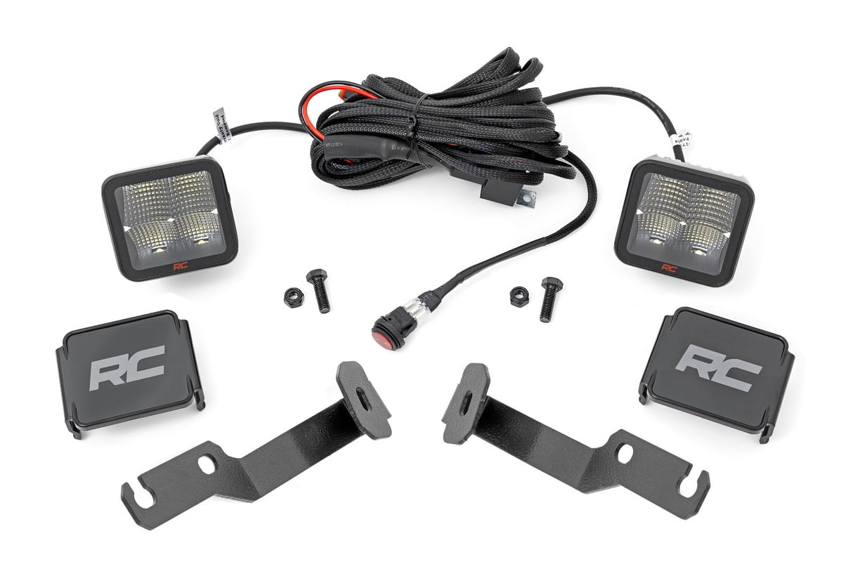 LED Light Kit Ditch Mount 2 Inch Spectrum Pair Spot Toyota Tacoma (05-15) Rough Country