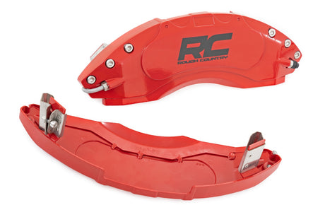 Caliper Covers Front and Rear Red Jeep Wrangler JK/Wrangler Unlimited (07-18) Rough Country