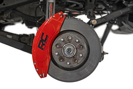 Caliper Covers Front and Rear Red Jeep Wrangler JK/Wrangler Unlimited (07-18) Rough Country