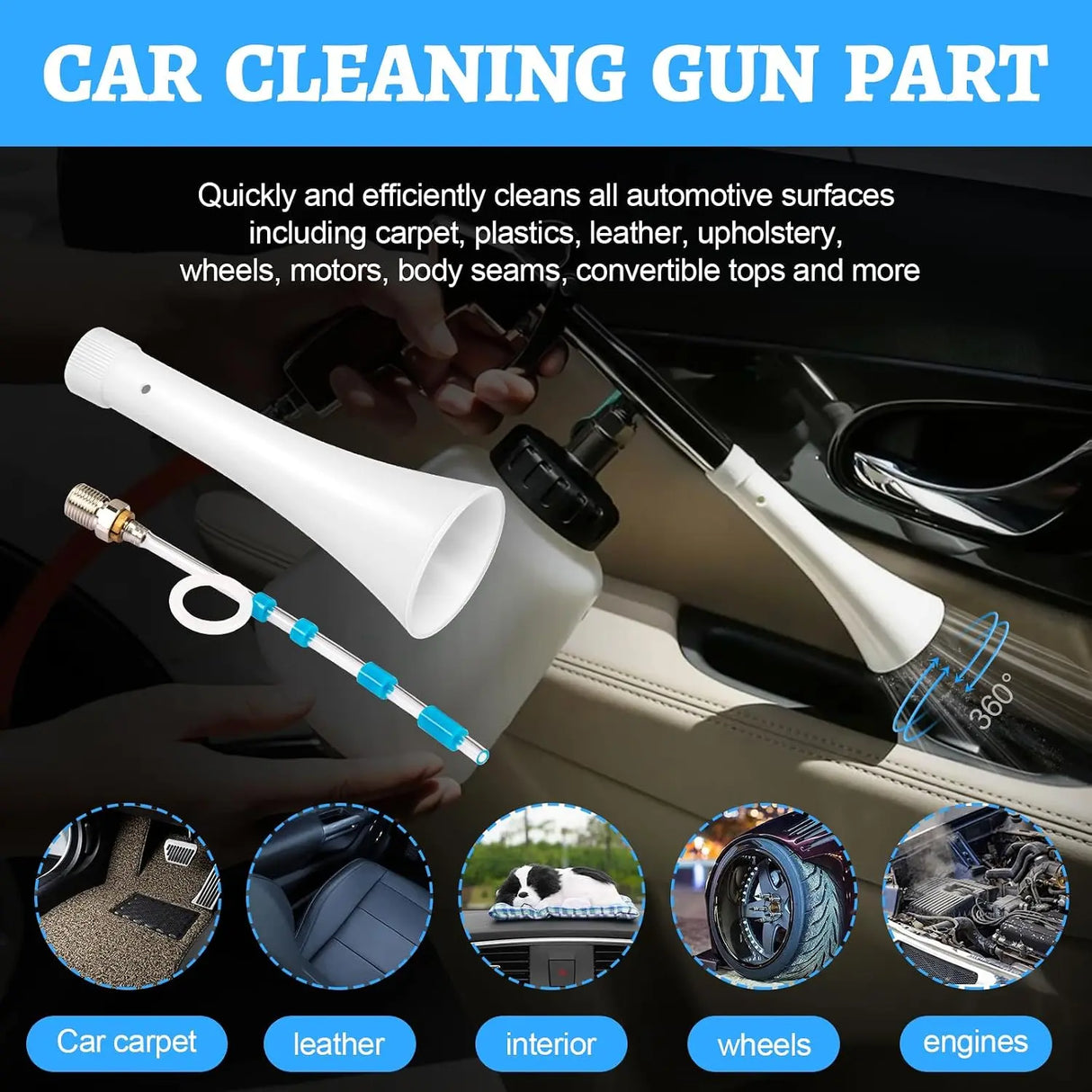 Giokyi Car Cleaning Gun Nozzle Repair Kit Z-010 Z-014 1 Set