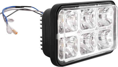 Golf Cart LED Headlight Clear Lens Chrome Housing Replacement