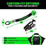 Car Tie-Down Lasso Straps (Snap-Hooks)