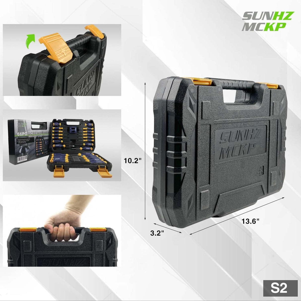 Magnetic Screwdriver Set 66-Piece – S2 Alloy Tool Steel with Storage Case TekShack