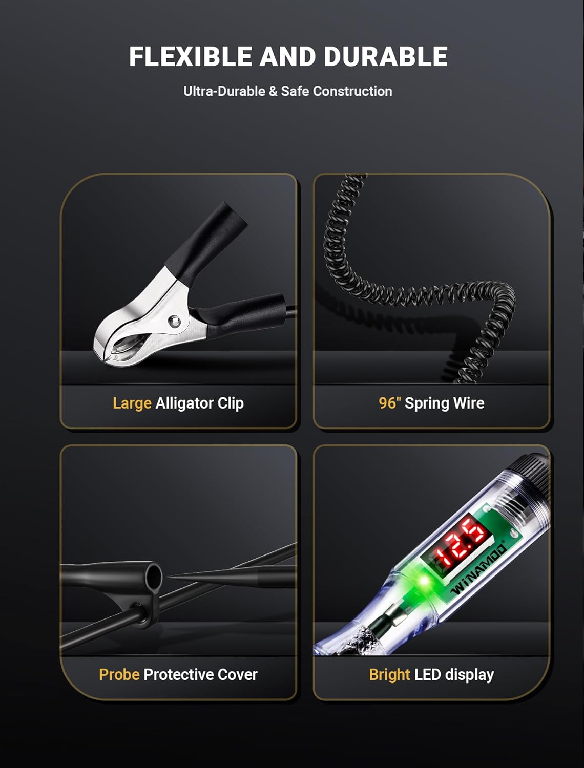 3-48V Automotive LED Voltage Tester with Polarity Indicator TekShack