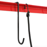 Rolling 3 Shelf Auto Body Parts Storage Rack Steel Red
