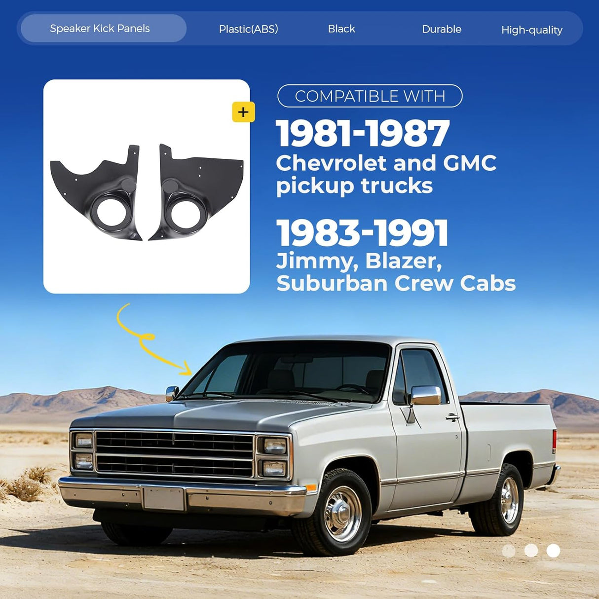 Speaker Kick Panels for 1973-1987 Chevrolet GMC Pickup Trucks