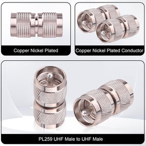 TekShack Unidapt Coaxial Adapter Kit - UHF (PL-259) Male TekShack