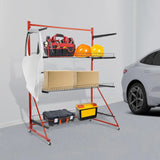 TTeralmon 3 Shelf Universal Auto Body Rolling Parts Storage Rack J-J-F-T-B-H