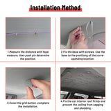 GOOSLA Auto Roof Snap Rivets Headliner Repair Kit 65 Set Grey Flannelette A1103