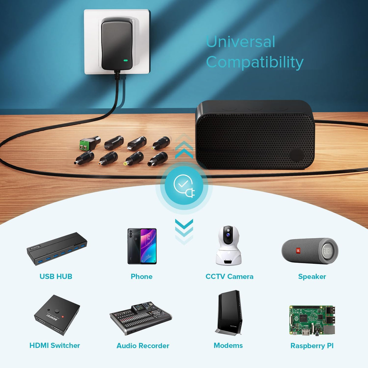 ZOZO Universal AC/DC Adapter 3V-12V 12Watt TekShack