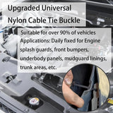 QMotz Nylon Universal Cable Tie Buckle Automotive Clips 100PCS Car Cable Tie-100PCS