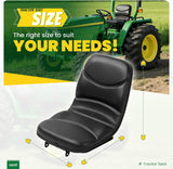 Compact Tractor Replacement Seat for Select Models Black Steel