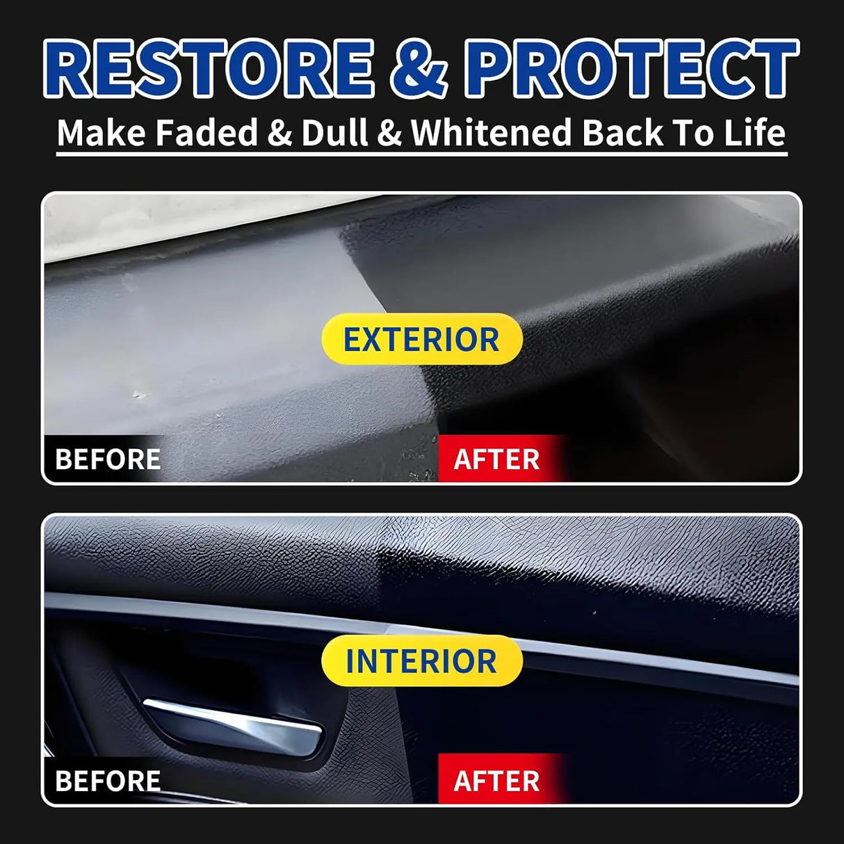 Polixel Plastic Restorer for Cars Faded Trim Bumper Interior PLASTIC 3.4oz 1 Each