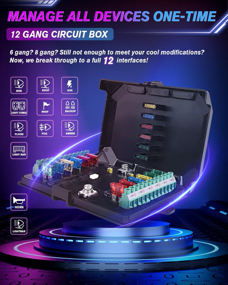 12-Gang Switch Panel With RGB And Remote Control Bluetooth App GGLighting