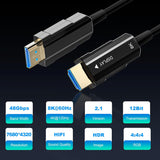 8K HDMI 2.1 Fiber Optic Cable 150ft 48Gbps Ultra High Speed TekShack