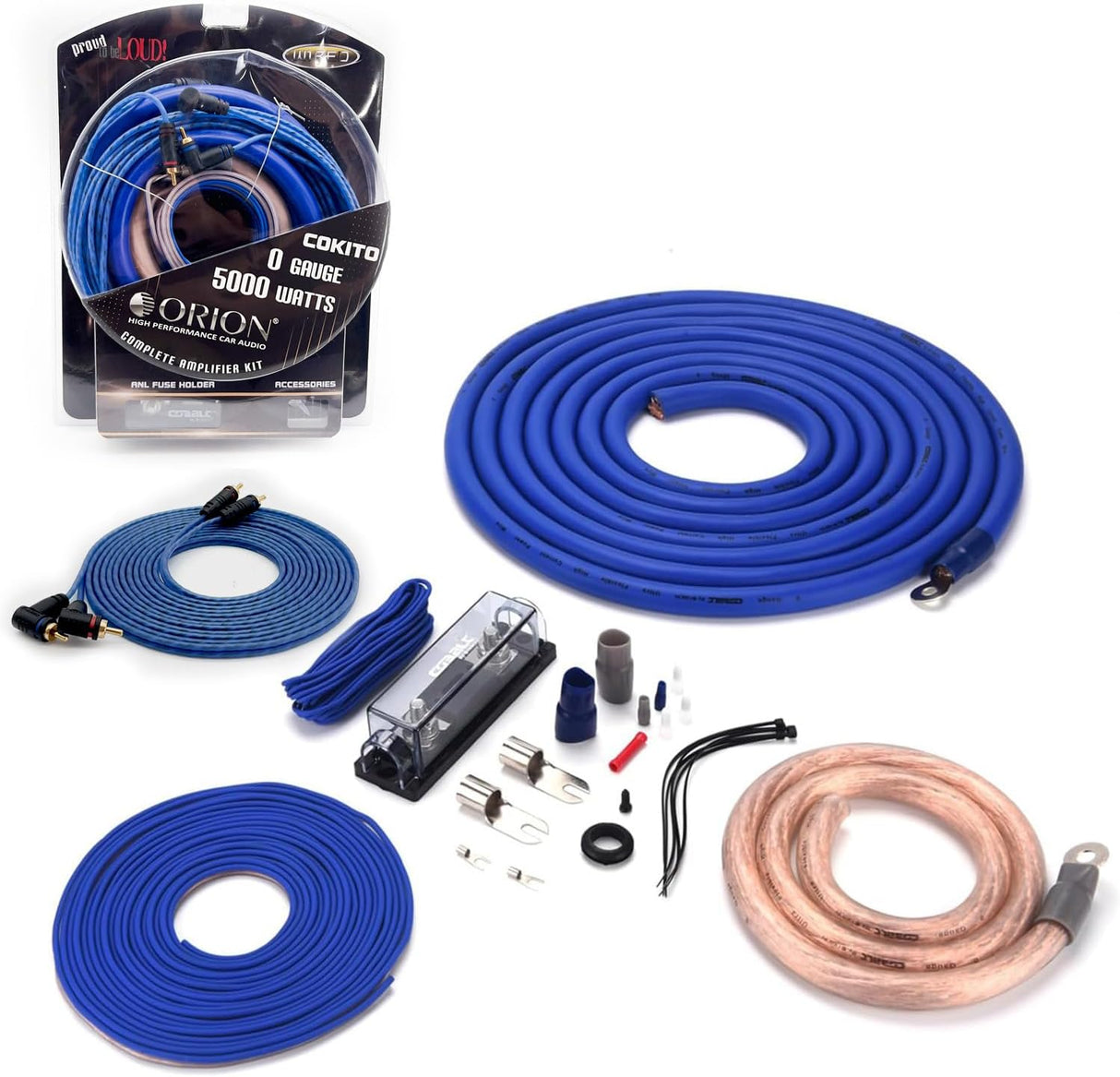 Orion COKIT0 0 AWG Complete Amplifier Wiring Kit Soft Rubber Orion