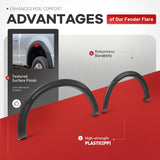 Textured Black 4-Piece Fender Flare Set for Ford Super Duty