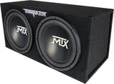 MTX TNE212DV2 Dual 12in Sealed Enclosure 400W (With Amplifier) MTX